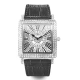 Fashion Square Rhinestone Quartz Fully Diamond Wrist Watch