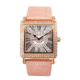 Fashion Square Rhinestone Quartz Fully Diamond Wrist Watch