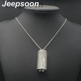 Stainless Steel Long Chain Necklace Jeepsoon NEIGAHCA