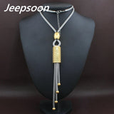 Stainless Steel Long Chain Necklace Jeepsoon NEIGAHCA