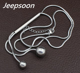 Stainless Steel Simulated Pear Long Chain Necklace Jeepsoon NEIGAFBD