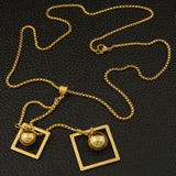 Fashion Stainless Steel 640mm Long Charm Sweater Chain Necklace Pendant NEILADBE