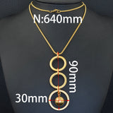 Stainless Steel 640mm Sweater Chain Necklace Pendant NEILAFBE