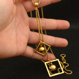 Fashion Stainless Steel 640mm Long Charm Sweater Chain Necklace Pendant NEILADBE