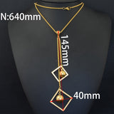 Fashion Stainless Steel 640mm Long Charm Sweater Chain Necklace Pendant NEILADBE