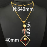 Fashion Stainless Steel 640mm Long Charm Sweater Chain Necklace Pendant