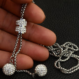 Stainless Steel 900mm Sweater Chain Ball Necklace Pendant NEILAMBB