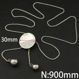 Stainless Steel 900mm Long Charm Sweater Chain Heart Necklace Pendant NEILALBB