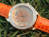 Vintage Quartz Alloy Analog Rose Gold Leopard Wristwatches