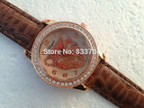 Vintage Quartz Alloy Analog Rose Gold Leopard Wristwatches