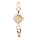 Business Alloy Strap Square Glass Retro Design Quartz Watch