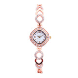 Business Alloy Strap Square Glass Retro Design Quartz Watch