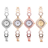 Business Alloy Strap Square Glass Retro Design Quartz Watch