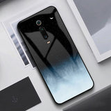 Xiaomi Mi 9T Case Tempered Glass Feather Print Cover With Starry Sky Design Phone Case