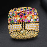 GODKI Exclusive Clouds Life Tree Colorful CZ Stacks Rings