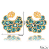 GODKI Shell Charms Multicolor AAA Crystal Stud Statement Water Drop Earrings