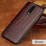 Genuine Leather Case For Oneplus 7 7 Pro 6 6T Phone Cover for One Plus 5 5T 6T luxury marvel 360 Full Case crocodile Garin Armor