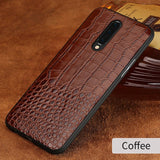 Genuine Leather Case For Oneplus 7 7 Pro 6 6T Phone Cover for One Plus 5 5T 6T luxury marvel 360 Full Case crocodile Garin Armor
