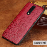 Genuine Leather Case For Oneplus 7 7 Pro 6 6T Phone Cover for One Plus 5 5T 6T luxury marvel 360 Full Case crocodile Garin Armor