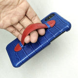 Genuine Leather Hand Strap Holder Case For iPhone X XS Max XR 10 7 8 Plus Phone Luxury Cute Mix Color Thin Slim Hard Cover