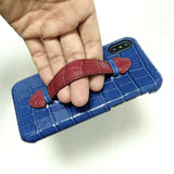 Genuine Leather Hand Strap Holder Case For iPhone X XS Max XR 10 7 8 Plus Phone Luxury Cute Mix Color Thin Slim Hard Cover