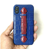 Genuine Leather Hand Strap Holder Case For iPhone X XS Max XR 10 7 8 Plus Phone Luxury Cute Mix Color Thin Slim Hard Cover
