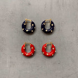 Geometry Rhinestone Pearl Cute Ear Cuff French Style Simple Brass HOOP Earrings