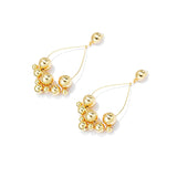 Gold Ball Dangle Big Dangle Dot Earings Drop Earrings