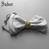 Gold Color Feather Rings, 925 Sterling Silver Fashion Jewelry