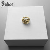 Gold Color Feather Rings, 925 Sterling Silver Fashion Jewelry