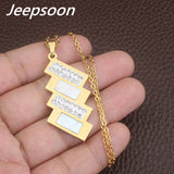 Gold Color Stainless steel jewelry pendants and Earrings Set SEWFAXCB