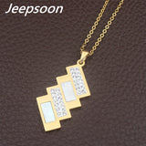 Gold Color Stainless steel jewelry pendants and Earrings Set SEWFAXCB
