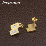 Gold Color Stainless steel jewelry pendants and Earrings Set SEWFAXCB