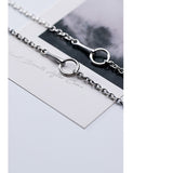 HFYK 925 Sterling Silver Bracelet Round Circle Chain Bracelets