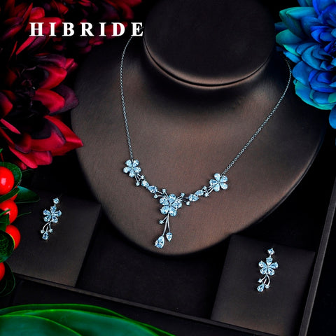 HIBRID Fashion Flower Design Bridal Jewelry Sets