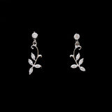 HIBRIDE Beautiful Flower Design Brilliant Cubic Zircon Necklace Earring Sets