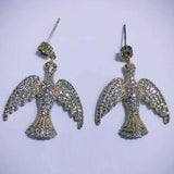 HIBRIDE Beautiful Fly Bird Shape Black Gun Plated /Gold Color Drop Earrings E-624