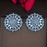 HIBRIDE Brazil Style Multicolor Flower Shape Cubic Zirconia Stud Earring E-753