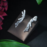 HIBRIDE  Clear Crystal Stud Earring Cubic Zirconia E-136