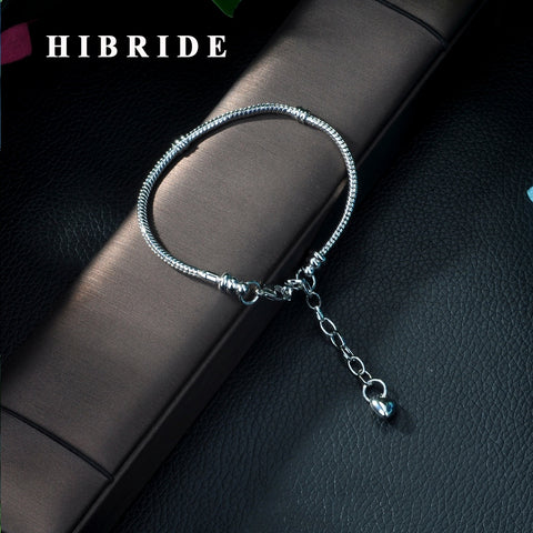 HIBRIDE Brand Micro Pave Setting Cubic Zirconia Crystal Flower Bracelets with Adjustable Slide Lock