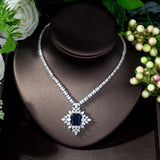 HIBRIDE Brilliant AAA Cubic Zirconia Blue Dubai Bridal Jewelry Sets