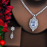 HIBRIDE Brilliant Clear Full Cubic Zirconia Women Bridal Jewelry Sets