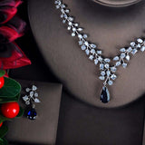HIBRIDE Charm Blue Water Drop Dubai Jewelry Sets