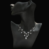 HIBRIDE Clear Cubic Zirconia Brazil Style Luxury Necklace Earrings Set