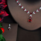 HIBRIDE Elegant Design Red Cubic Zircon Jewelry Sets