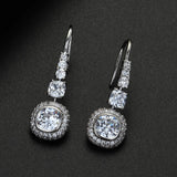 HIBRIDE Elegant Water-drop Shape Full Mirco Paved AAA Cubic Zircon Earring E-581