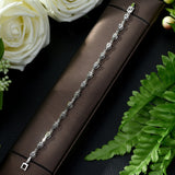 HIBRIDE Elegant Women Water Drop Shape Strand Bracelet Cubic Zirconia Around White Color Bracelet B-79