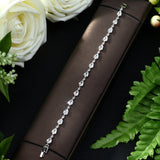 HIBRIDE Elegant Women Water Drop Shape Strand Bracelet Cubic Zirconia Around White Color Bracelet B-79