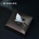 HIBRIDE Flower Leaf AAA Cubic Zirconia Ring