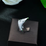 HIBRIDE Flower Leaf AAA Cubic Zirconia Ring